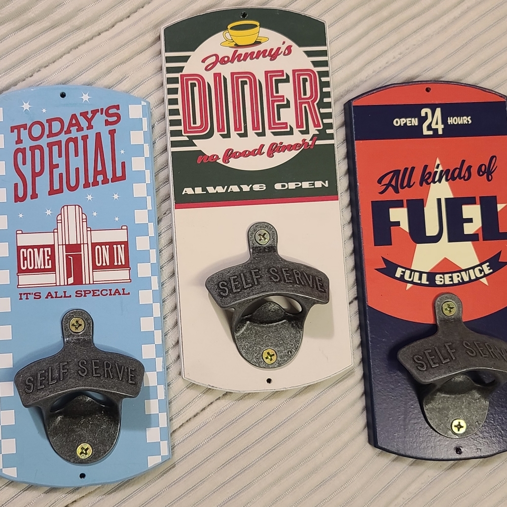 Wooden Wall Sign with Bottle Opener